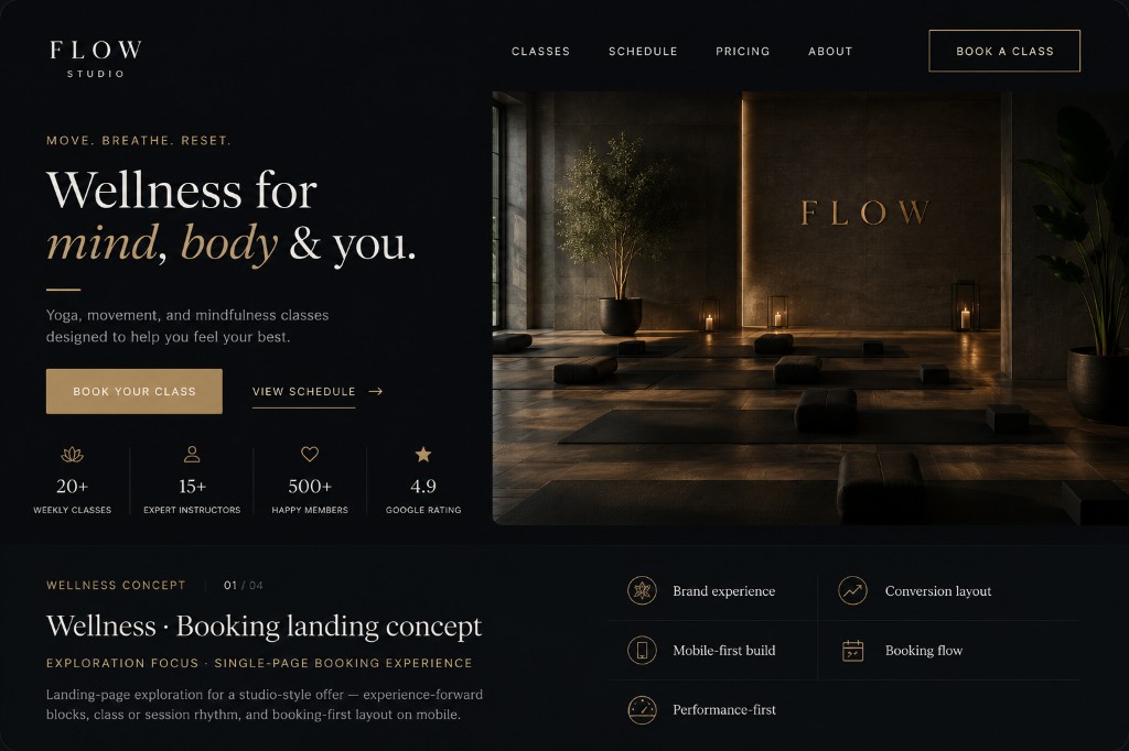 Calm studio atmosphere—representing founder-led, operational collaboration